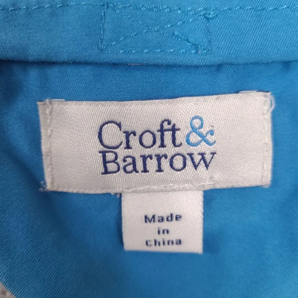 Croft &‎ Barrow Swim Trunks Mens Large White Hawaiian Floral Sailboat Palm Lined